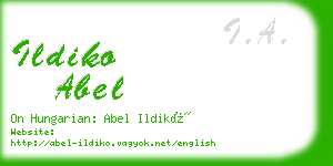 ildiko abel business card